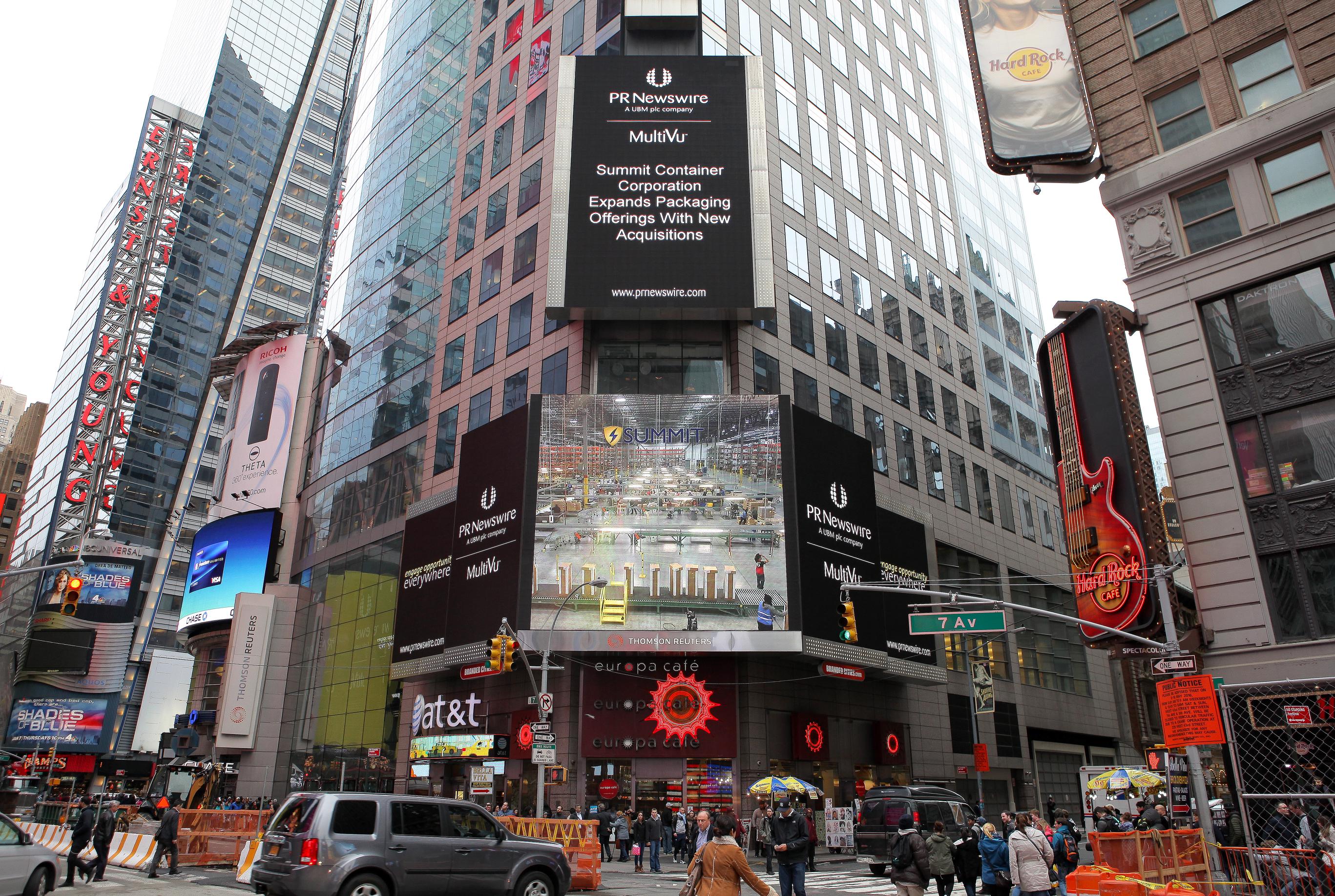 Featured image for “Summit Container Corporation – Times Square Press Release”